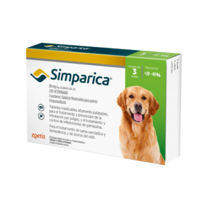 SIMPARICA 80 MG (20-40 KG) x 3 Tabletas