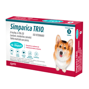 SIMPARICA TRIO (10 - 20 kg) x 3 Tabletas
