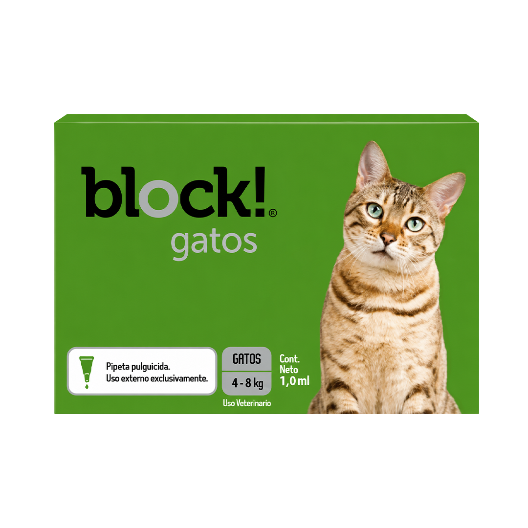 BLOCK GATOS x 1 ml (4 – 8 KG) x 1 Pipeta