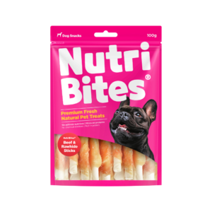 NUTRIBITES BEEF & RAWHIDE STICKS x 100 gr